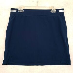 Tee Time women US Large navy skort stretch Poly Spandex stretch white accents